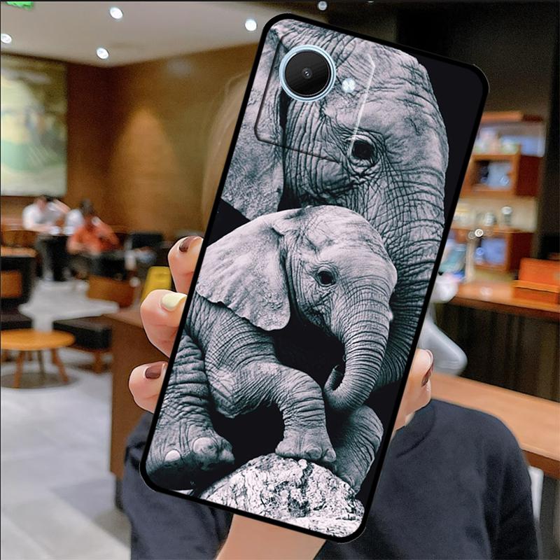 Elephant Baby Nature Case For Realme GT 6 6T 5 GT7 Pro 10 11 12 13 14 Pro Plus C67 C61 C53 C51 C21Y C25S C55 C75