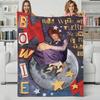 Music D-David Bowie Throw Flannel Blanket Perfect for Sofa Office Bed Travel Sleep Read Relax Camping Four Season Use