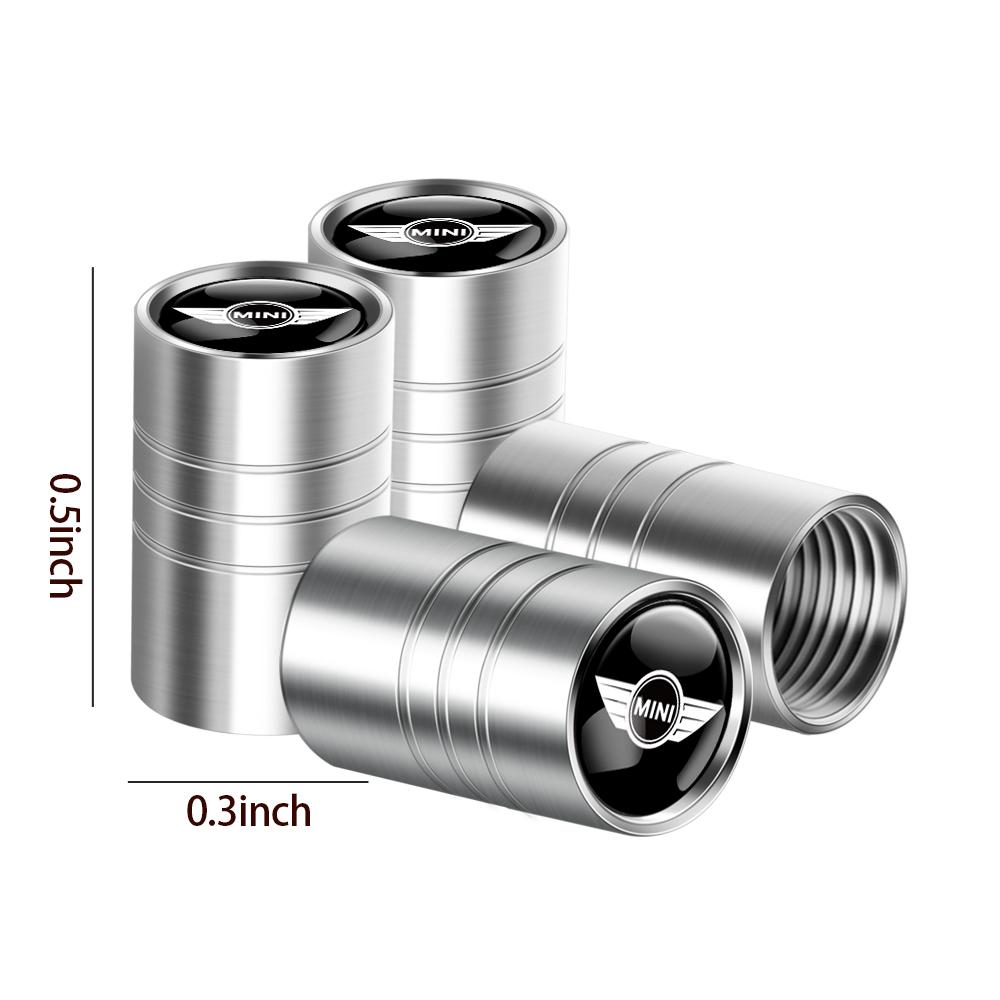 4Pcs Metal Car Wheel Tire Valve Air Stem Cap Cover For MINI WORKS One Cooper JCW R60 R59 R58 R57 R56 R55 R53 R52 S Accessories