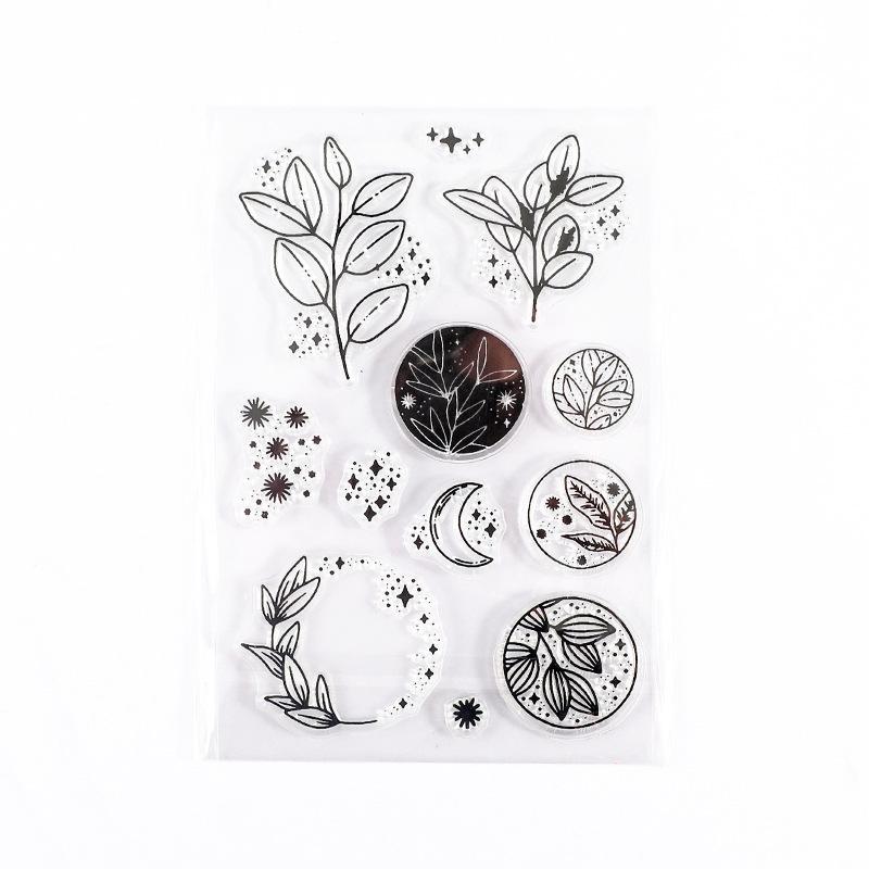Vintage Clear Silicone Stamps, Letters Numbers Plants Landscape Postmark, Journal Diary Collage Decor Stamps
