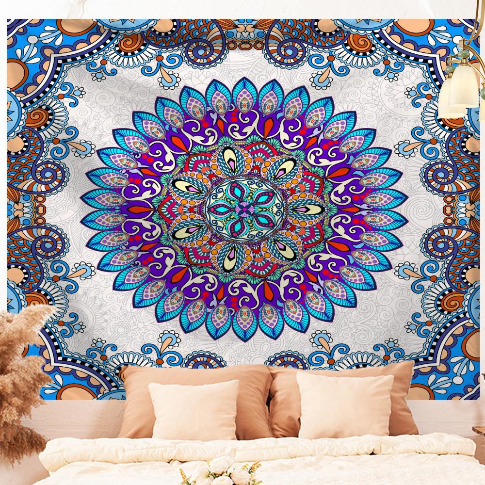 

Mantra pattern tapestry for bedroom decoration photo highend background cloth art work room decor aesthetic 74x94cm(29x37in)