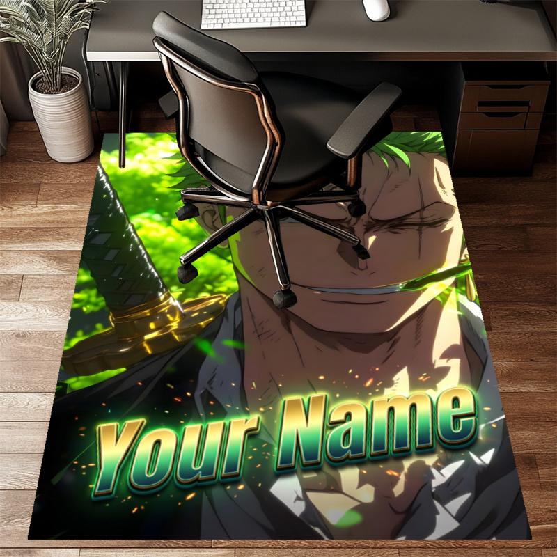 Zoro Design Area Rug Personalized Name- Non-Slip, Soft & Cozy Floor Mat for Living Room, Office - Indoor/Outdoor Carpet