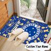 Custom Name Cruzeiro FC Crest Rug for Living Room, Game Rooms, Office, Bedroom, Floor Mat Playful Design, fan gifts Christmas decor