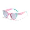 2024 Children'S New Rainbow Round Frame Sunglasses Shining Summer Outdoor Sunshade Sun Glasses Trendy Fashionable Eyewear