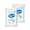 Ordy Zip-Closed Plastic Bags, Clear, 34cm X 24cm, 100 Bags X 2 with Writing Area, Food Sanitation Law Compliant, J-4