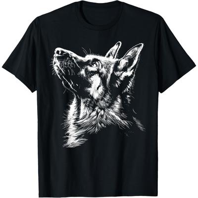German Shepherd Silhouette Graphic German Shepherd Dog Lover T-Shirt