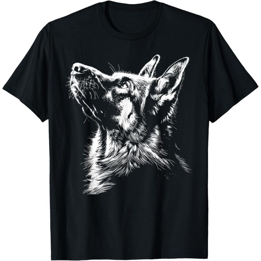 

German Shepherd Silhouette Graphic German Shepherd Dog Lover T-Shirt XXXXXL чорний