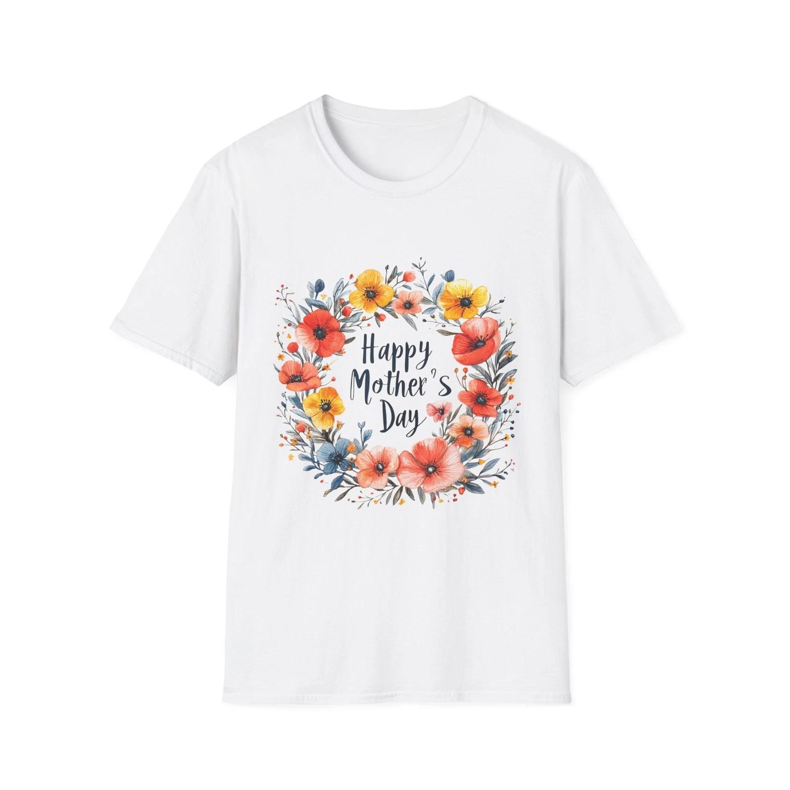 Цветочная футболка ко Дню матери, Подарок маме, Женская футболка, Весенняя одежда, M