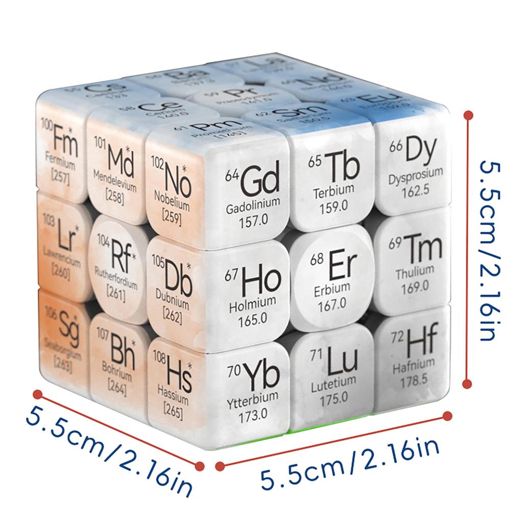 Magic Cube 3x3x3 3D UV Periodic Table Color Painting Stress Relief Puzzle Professional Smooth Speed Game Children's Toys Gifts