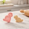 8PCS 3D Embossed Details Dinosaur Cookie Cutter PP Cookie Cutter Set Baking Kit  Kids DIY Desserts