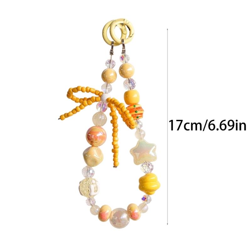 Eye Catching Mobile Phone Chain Handmade Beaded Cellphone Lanyard For Women Girls Telephone Strap Jewelry Drop-resistant