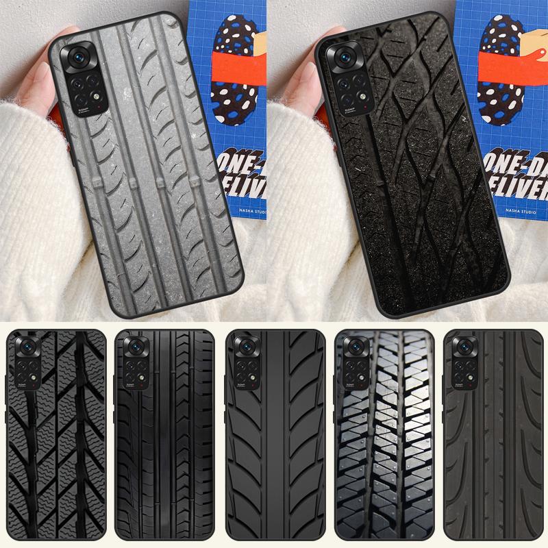 Tire Tread Pattern Case For Xiaomi Redmi Note 14 12 11 9 10 13 Pro 9S 10S 11S 12S Redmi 13C 10C 12C 14C Cover