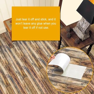1PC Self Adhesive Wood Grain  Tile Stickers Waterproof PVC Removable Wall Stickers Decals DIY Wallpapers for Kitchen