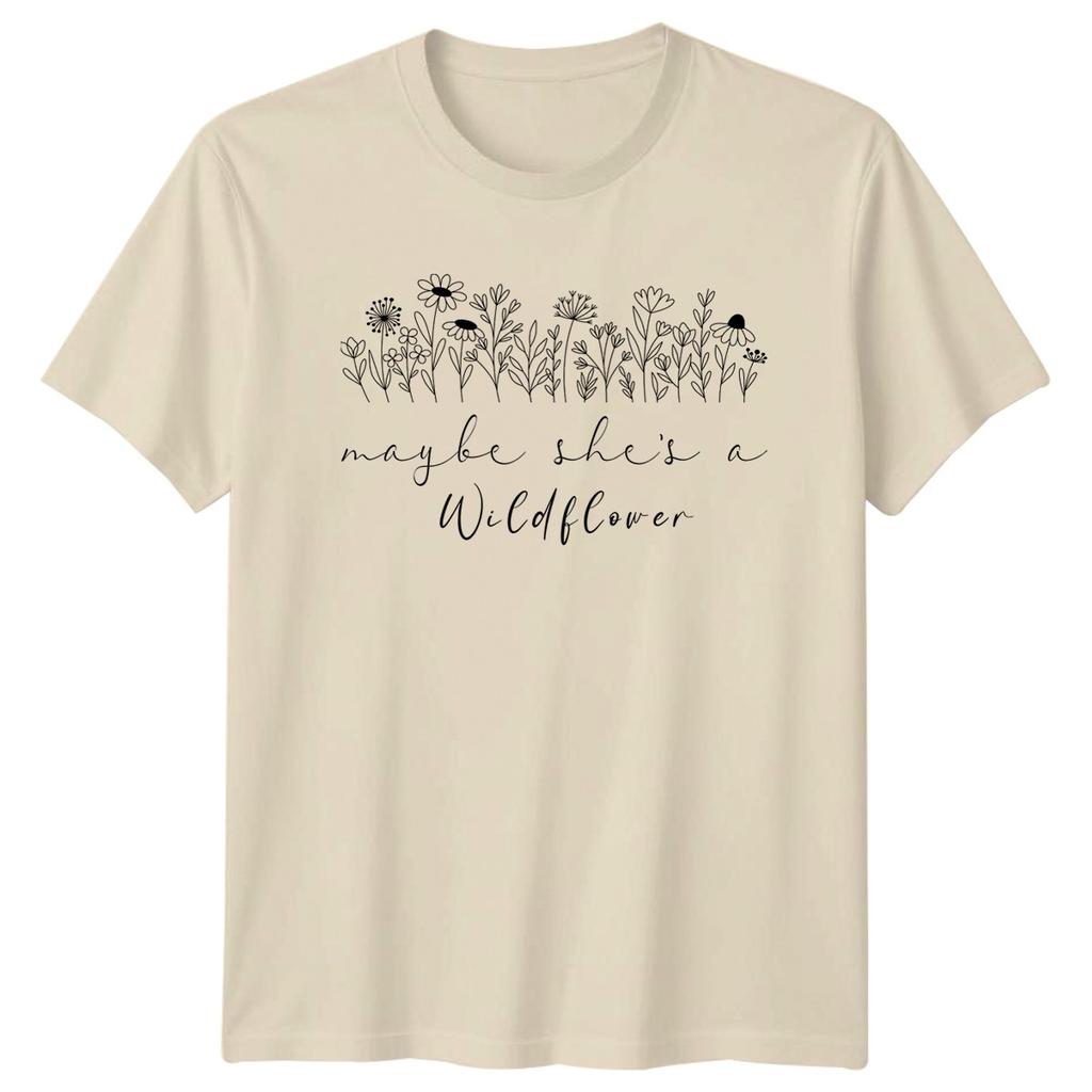 Maybe Shes A Wildflower Unisexs TShirt Botanical Nature