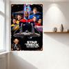 Vintage Star Trek Deep Space Nine Distressed Metal Sign with Starship & Characters Home Bar Man Cave Wall Decor