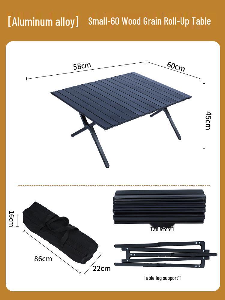 Ultralight Portable Aluminum Folding Table with Chairs - Ideal for Camping, Barbecue, Travel, Night Markets