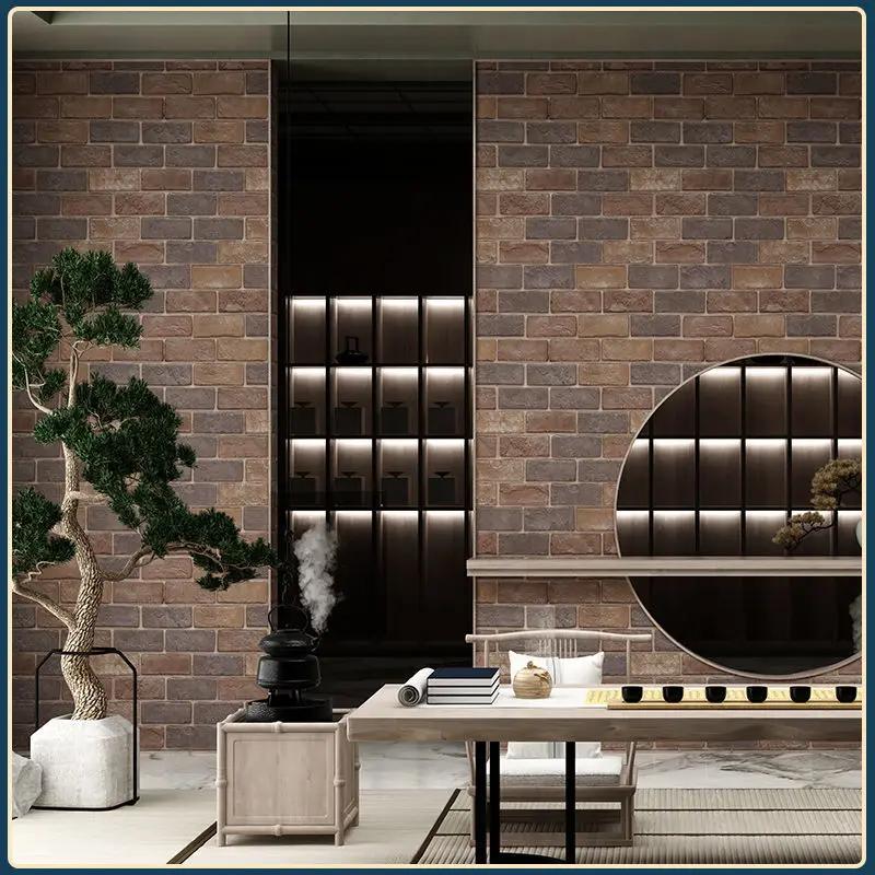 Wall Stickers Brick 3D Wallpaper Self-adhesive Restaurant Wall Skirt Wallpaper Waterproof Moisture-proof Background Papier Peint