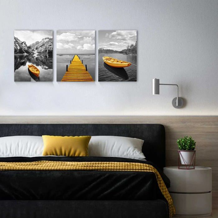 Tableau - hyidecorart - 3 pièces - paysage - toile imperméable - art moderne