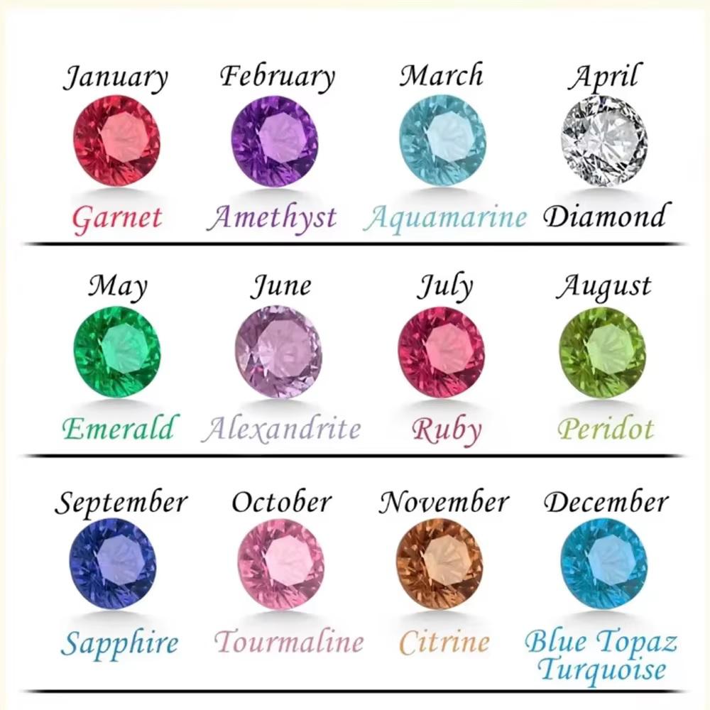 Birthstone Earrings Hoop Earrings Girl Women Stainless Steel Jewelry Family Friend Birthday Valentine's Day Gifts 2025 Trend