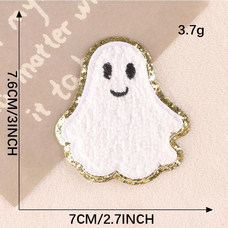 Embroidery Label Towel Embroidery Pumpkin Ghost Clothing Accessories DIY Decoration Phnom Penh Chenille Embroidery Cloth Sticker