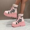 Fashion Women's Boots 2024 Autumn Women Ankle Boots Platform Wedges High Heels Short Boots New Fashion Design Zip Cosplay Shoes of Women