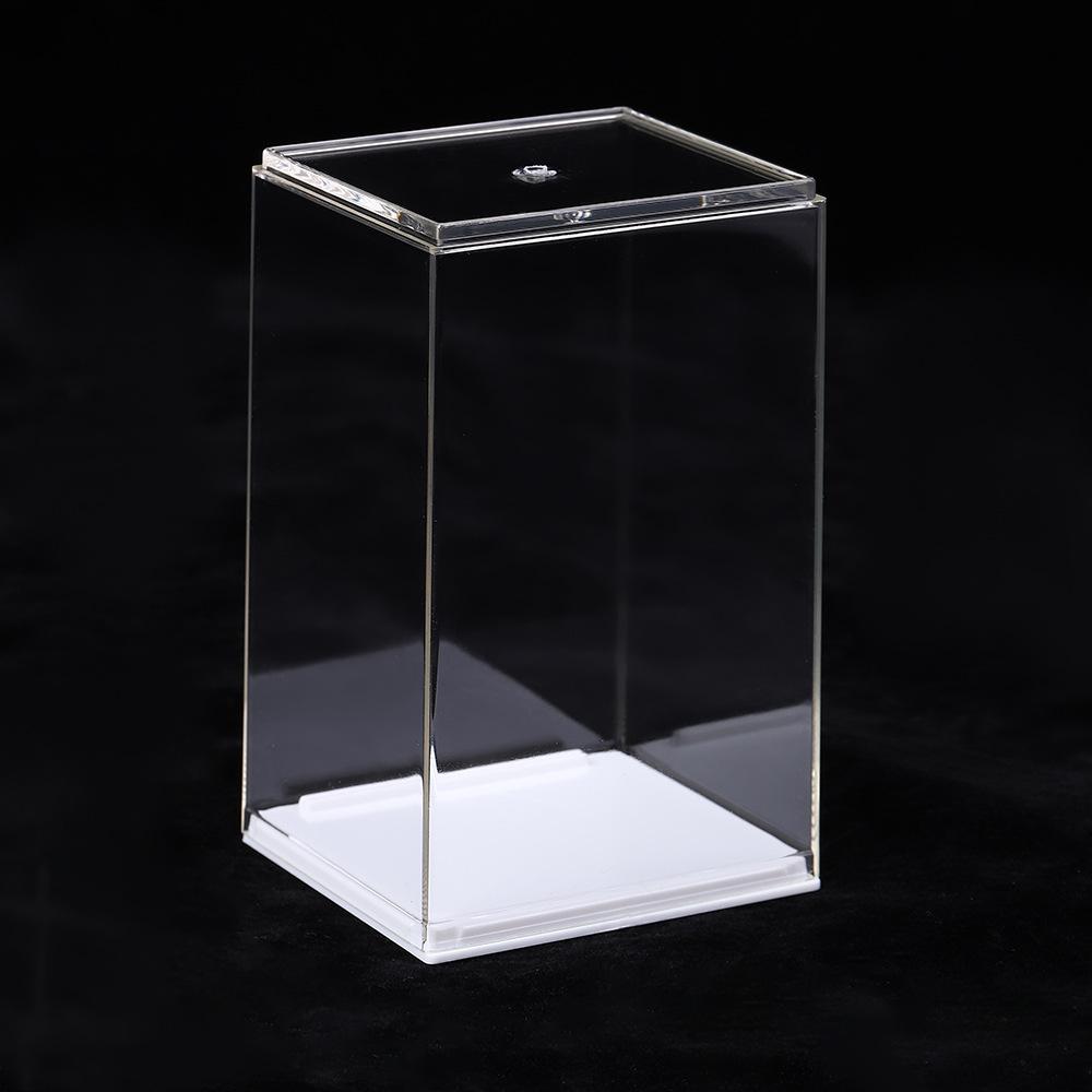 

Clear Acrylic Figures Display Case,Stackable Blind Box Dustproof Storage Organizer Box for Collectibles Action Figures Pop Mart 4pcs