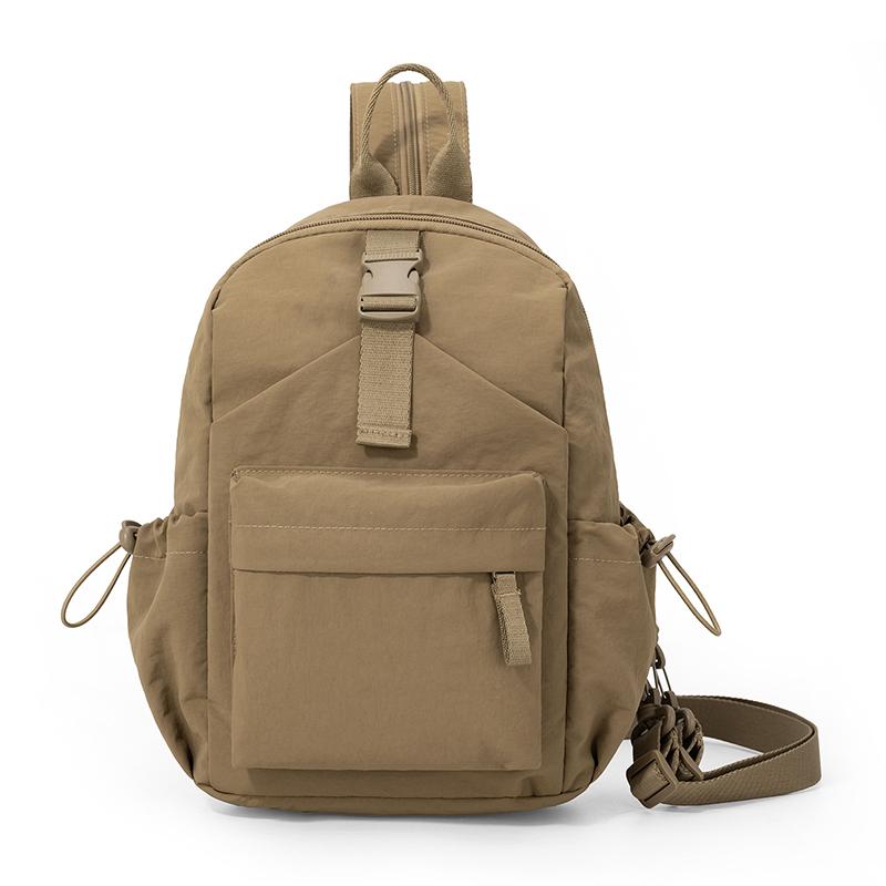 Outdoor Waterproof Nylon Bag Women's Multifunctional Backpack Multi-Layer Large Capacity Chest Bag