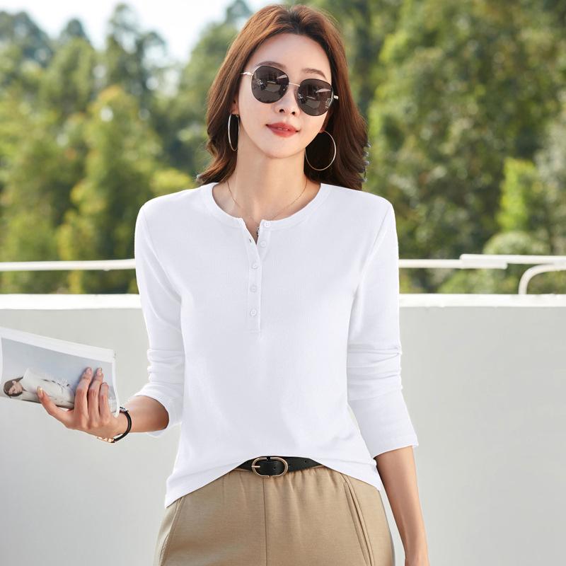 Damen Figurbetontes Rippstrick Langarm Rundhals Oberteil - Bequem & Warm Herbst/Winter Basisschicht