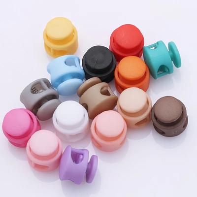10PCS Kleurrijke Kledingstoppers Ronde Plastic Koordvergrendelingen Metalen Veer Antislip Stoppers Kledingaccessoires