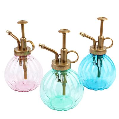 Vintage Clear Top Pump Watering Can Pot Garden Patio Plant Growth Spray Bottle