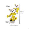 Artificial Plum Blossom Bonsai Pot Desktop Faux Potted Plant for Home