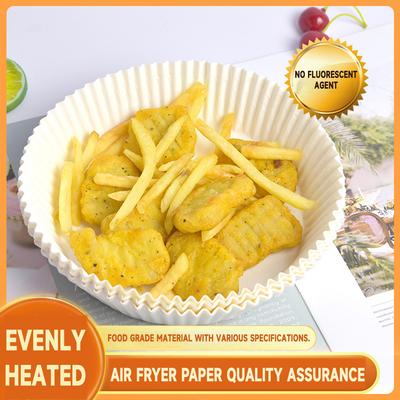 200PCS Air Fryer Parchment Paper Food Grade Oil Absorbent Paper Liners Non-Stick Disposable Kitchen Round Baking Paper 20cm