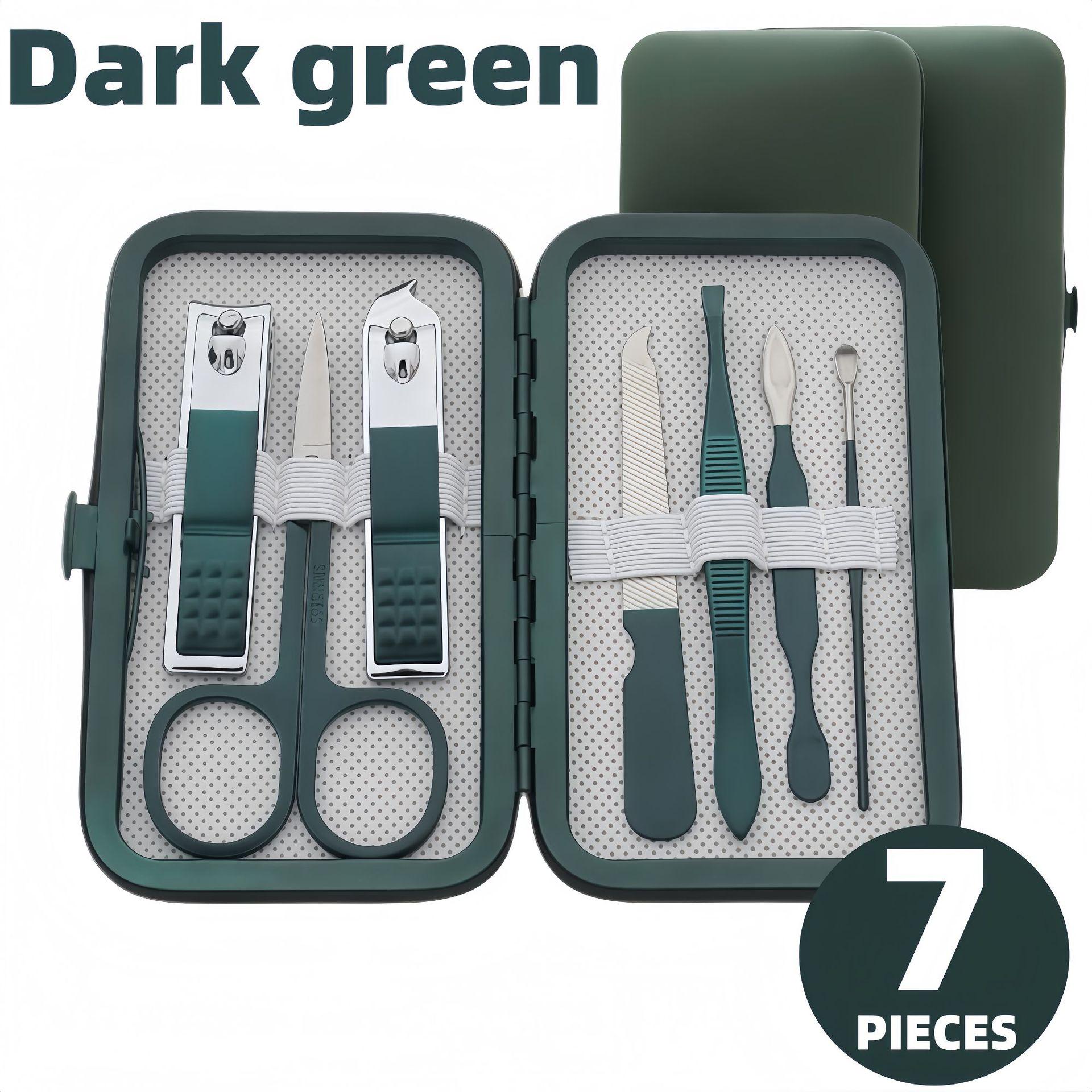 24-Piece Black Stainless Steel Nail Clipper & Manicure Set