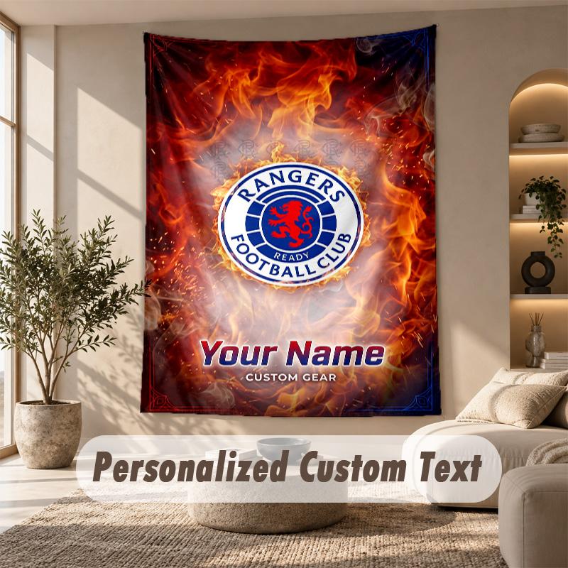 Tapestry Custom Name Text, Wall Hanging Tapestry Home Room DecorRangers FC