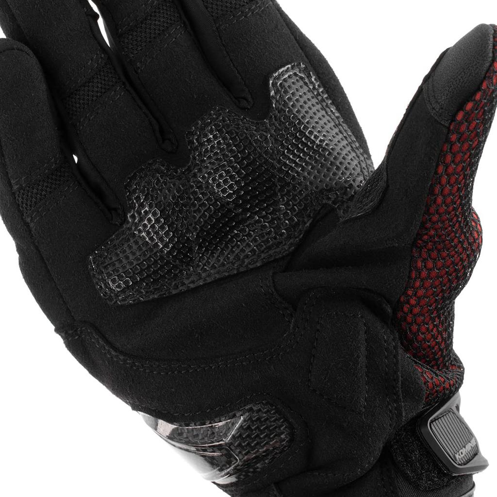 KOMINE Protective 3D Mesh Gloves for Motorcycles 3D Black Camo Red L GK-2153