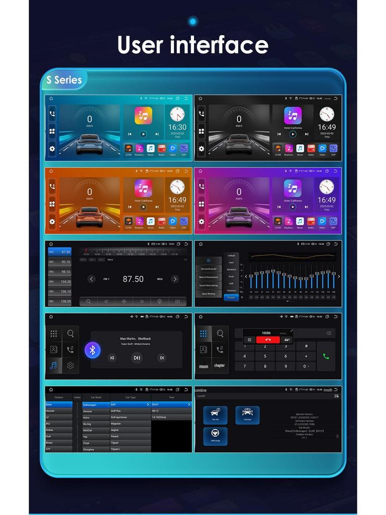 10.33-inch Android Navigation System with GPS, Bluetooth, and Wireless CarPlay for 2012-2016 Kia CEED