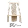 Rattan Shelf Easy To Install Woven Fine Workmanship Modern Bohemian Macrame Wall Hanging Shelves for Bar
