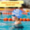 Swimming Caps Swim Hat Cartoon Fish Shark Silicone Waterproof Summer Pool Ear Protector For Girl Boy Baby Kids Children