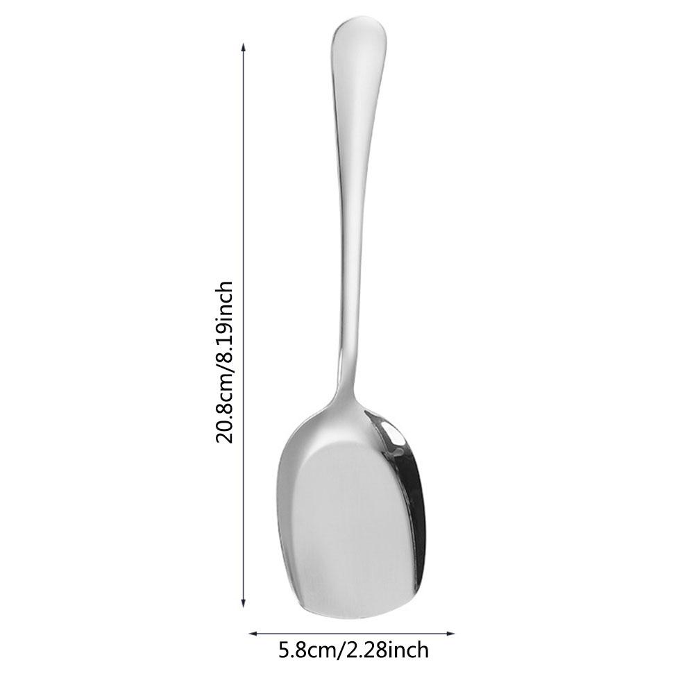 SUS410 Stainless Steel Large Stainless Steel Rice Spoon Ergonomic Metal Serving Spoon Kitchen Flatware Salad Serving Utensils4