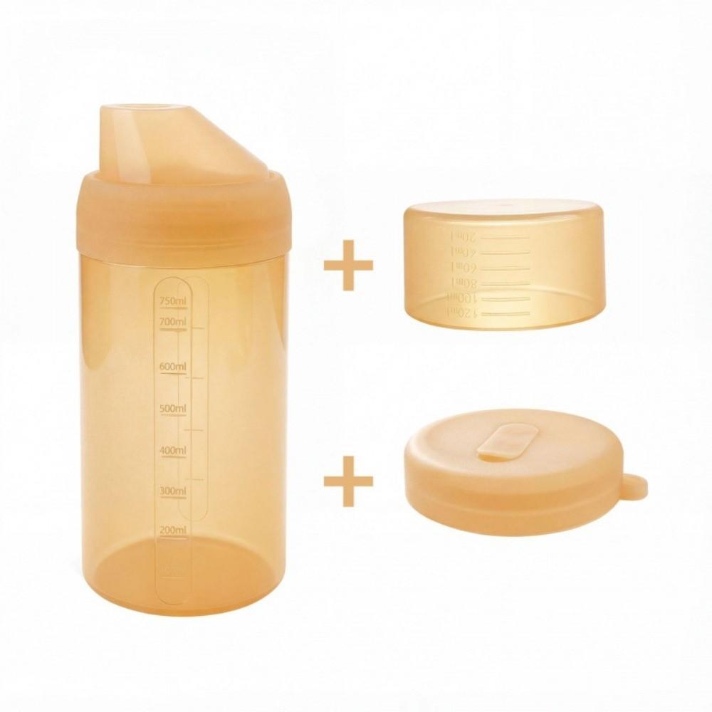 Leak-Proof Food Storage Cup Silicone with Scale Sealing Canister Detachable Lid Airtight Seal Oat Cup Refrigerator Storage
