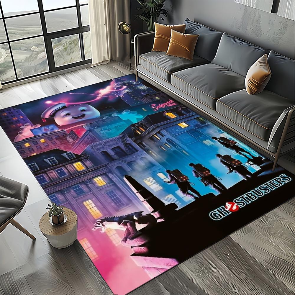 27 Style New G-Ghostbusters Horror Movie Cartoon Carpet Rug for Living Room Bedroom Home Sofa Decoration,Non-slip Floor Mat