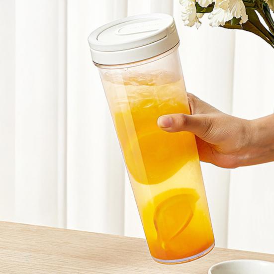 1L Kaltwasserkessel Transparenter Plastikkrug mit weiter Öffnung Getränkekanne mit hoher Kapazität für Wasser Saft Eistee Milch