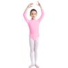 Girls Basic Long Sleeve Ballet Dance Gymnastics Training Leotard Jumpsuit Unitard Tights Dancewear Bodycon Bodysuit