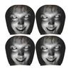Funny Car Prank Gifts 4 Pcs Halloween Headrest Covers, Creepy Ghost Face Seat Decorative Protectors Protector, Universal Auto Decor for