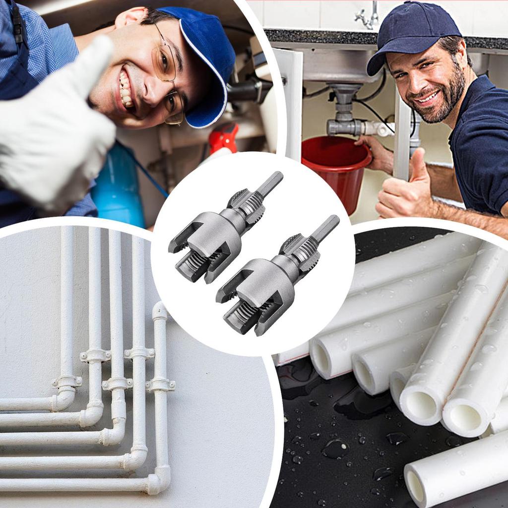 Upgrade PVC External Pipe Threading Tool Steel Water Pipe Threader Water Pipes Plumbing Repair Home Repair Supplies