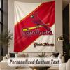 Custom Text Tapestry St. Louis Cardinals Print Wall Tapestry Indoor Living Room Wall Decor