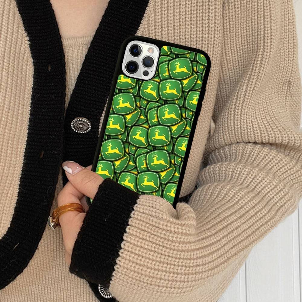 

Green J-John Truck D-Deeres For IPhone 11 12 13 14 15 16 17 Pro Max Plus TPU+PC Shockproof Back Phone Cases iPhone 17