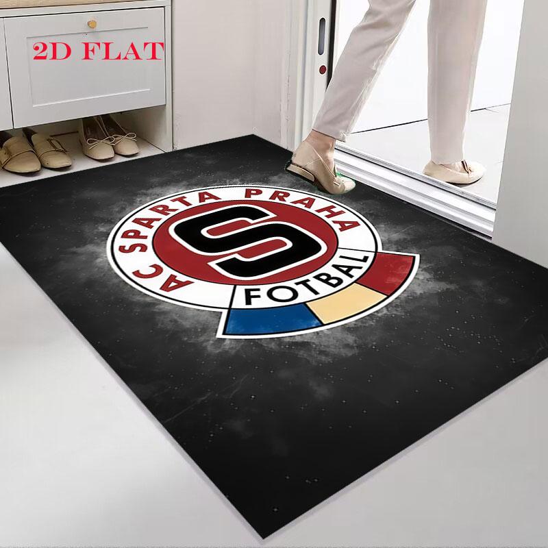 Tappeto AC Sparta Praha per Soggiorno Camera da Letto Casa Decorazione Divano, Tappetino Antiscivolo per Giochi Bambini