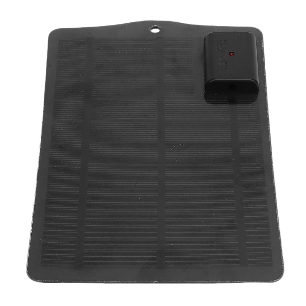 7W Solar Panel Charger Monocrystalline Silicon Portable Small Solar Panel for Outdoor Emergency Black