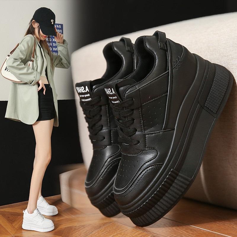 

Белые женские повседневные туфли на толстой подошве 41 чёрный